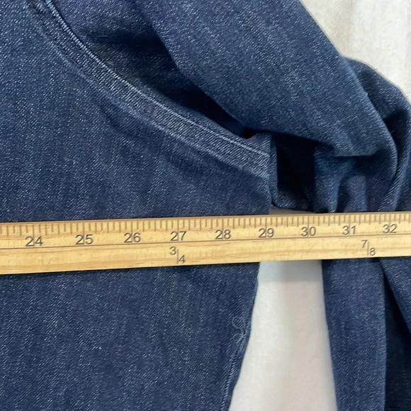 Universal Standard Denim Utility Jacket Indigo Blue Women Sz XL Heavy Duty - Picture 10 of 12